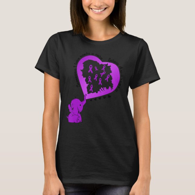 Camiseta Epilepsia Elefante Alguém Que Eu Amo Precisa De Um (Frente)