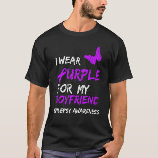Camiseta Epilepsia Eu Uso Roxo Pelo Meu Namorado Fita