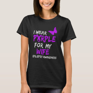 Camiseta Epilepsia Eu Visto Roxo Para Minha Fita Esposa