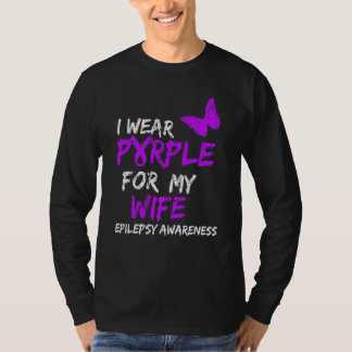 Camiseta Epilepsia Eu Visto Roxo Para Minha Fita Esposa