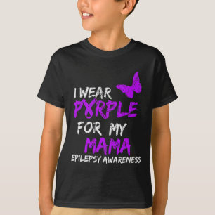 Camiseta Epilepsia Eu Visto Roxo Para Minha Mãe Fita