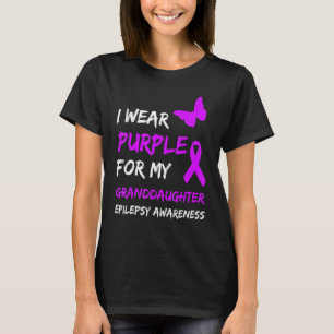 Camiseta Epilepsia Eu Visto Roxo Para Minha Neta Fita