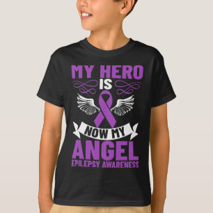 Camiseta Epilepsia Fita Meu Herói É Meu Anjo Epilepsia Um