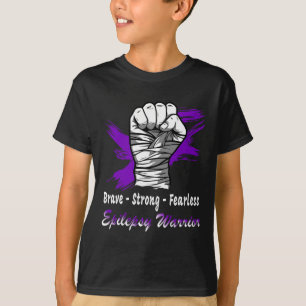 Camiseta Epilepsia Guerreira Contra Epilepsia Fio Roxo Fita