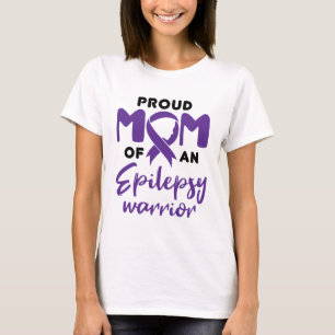 Camiseta Epilepsia Mãe Orgulhosa Mãe de um Guerreiro Epilep