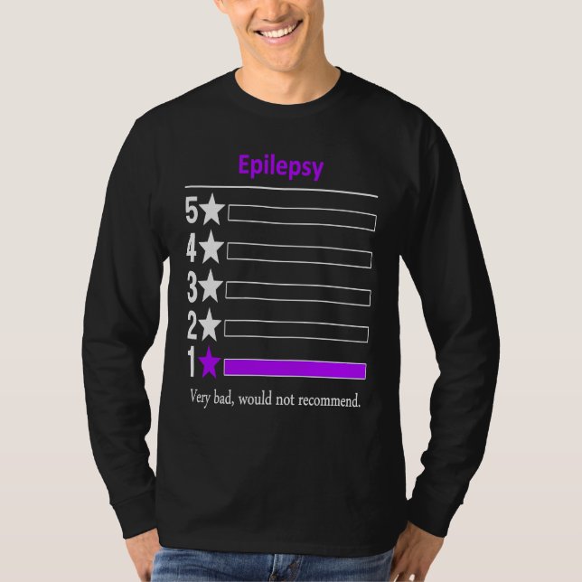 Camiseta Epilepsia Muito má não recomenda (Frente)