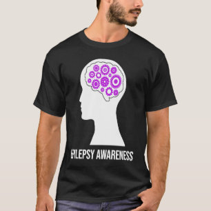 Camiseta Epilepsia Sensibilização Cérebro Advertência ao Gu