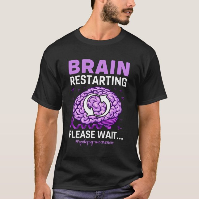 Camiseta Epilepsia Sensibilização Cérebro Descanso Por Favo (Frente)