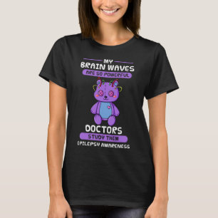 Camiseta Epilepsia Sensibilização Cérebro Epiléptico Púrpur