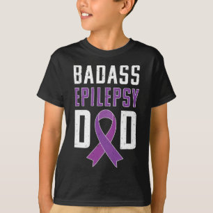 Camiseta Epilepsia Sensibilização Pai Epilepsia Fita Roxa