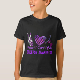 Camiseta Epilepsia Sensibilização Paz Amor Presente Puro
