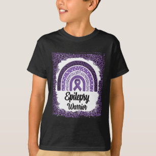 Camiseta Epilepsia Sensibilização Sangrada Rainbow Leopardo