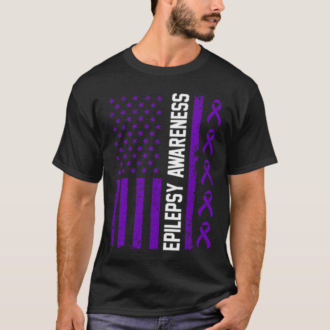 Camiseta Epilepsia Sensibilização Sobrevivência do Guerreir (Frente)