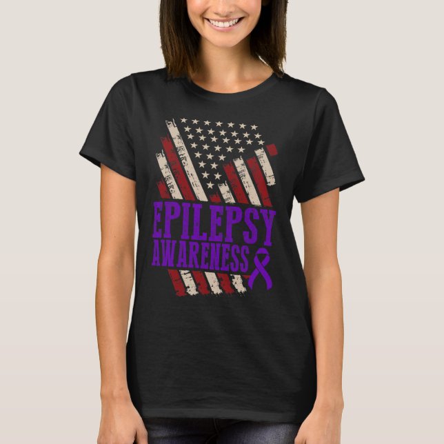 Camiseta Epilepsia Sensibilização Sobrevivente Guerreiro Ep (Frente)