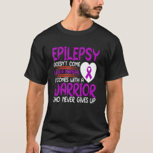 Camiseta Epilepsia Um Guerreiro Que Nunca Desiste Da Roxa R