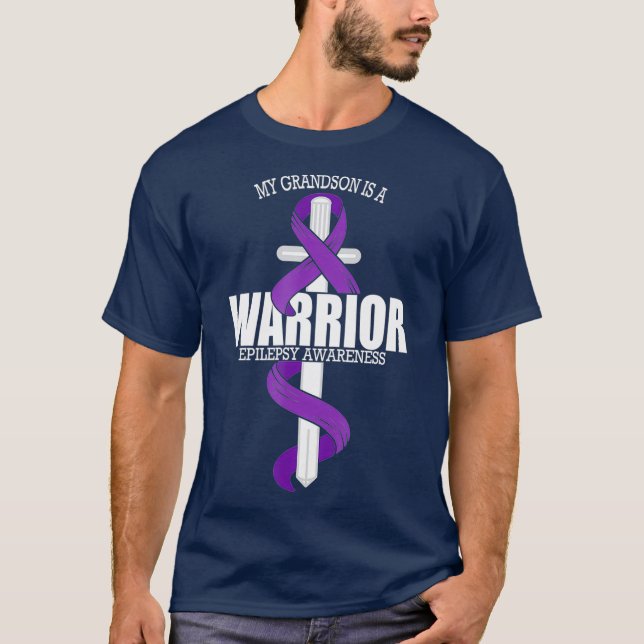 Camiseta Epilepsia Vovô Guerreiro Sensibilização para a Epi (Frente)