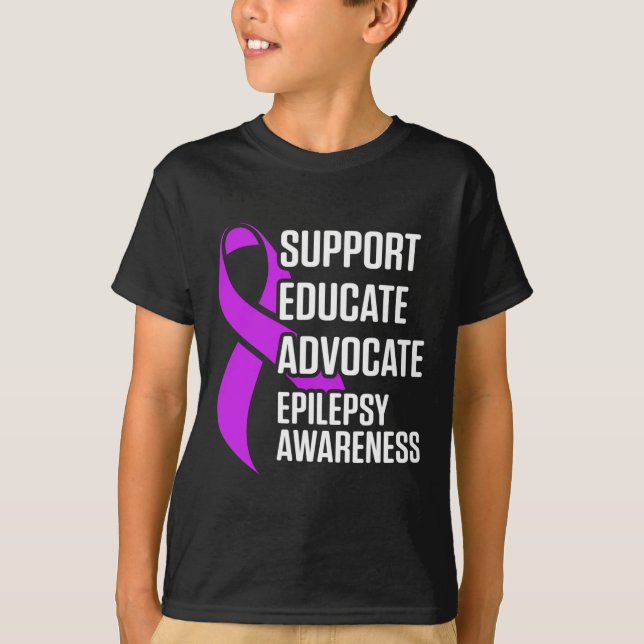 Camiseta Epilepsy Awareness Educate Epileptic Warrior Survi (Frente)