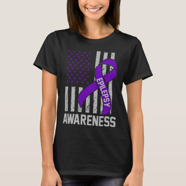 Camiseta Epilepsy Awareness Epileptic Warrior Survivor 19  (Frente)