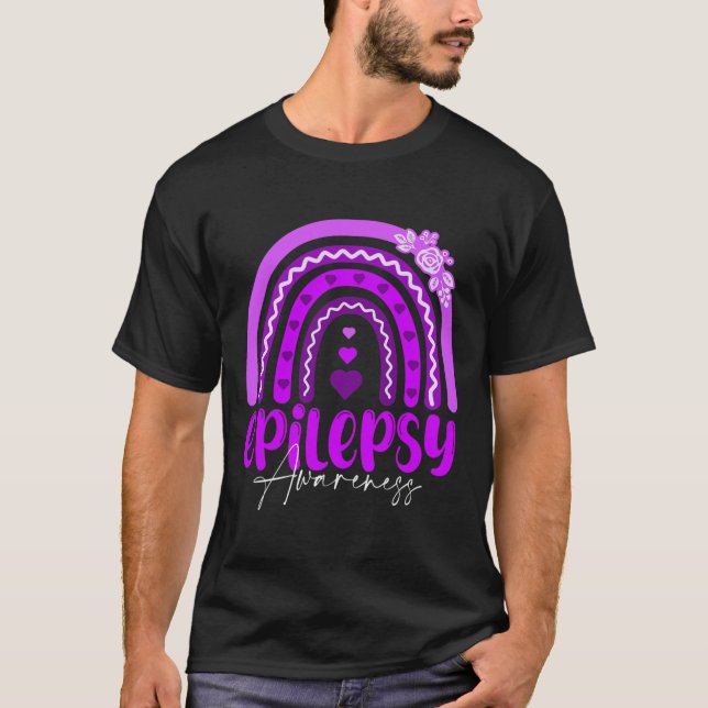 Camiseta Epilepsy Awareness-rainbow Purple .co  (Frente)