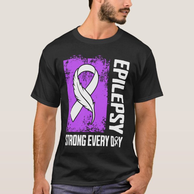 Camiseta Epilepsy Awareness Strong Every Day (Frente)
