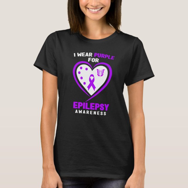 Camiseta Epilepsy   I Wear purple For Epilepsy Awareness (Frente)