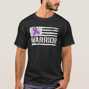 Camiseta Epilepsy Warrior Gift Purple American Flag Awarene