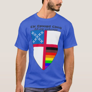 Camiseta Episcopal Church Shield with 8 Colours Rainbow Pri