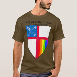 Camiseta Episcopal Church Shield with Rainbow Pride Vertica