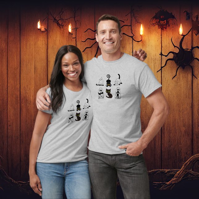 Camiseta Época assustadora Dia das Bruxas de Gato Negro (Criador carregado)