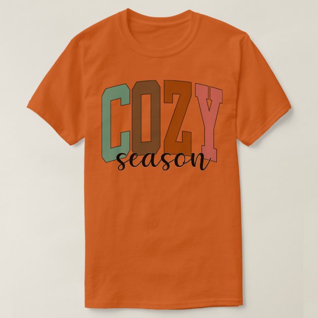 Camiseta época confortável no outono (Frente do Design)