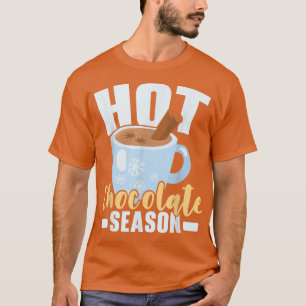 Camiseta Época de Chocolate Quente de Inverno Neve Neveira