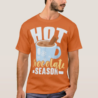 Camiseta Época de Chocolate Quente de Inverno Neve Neveira 