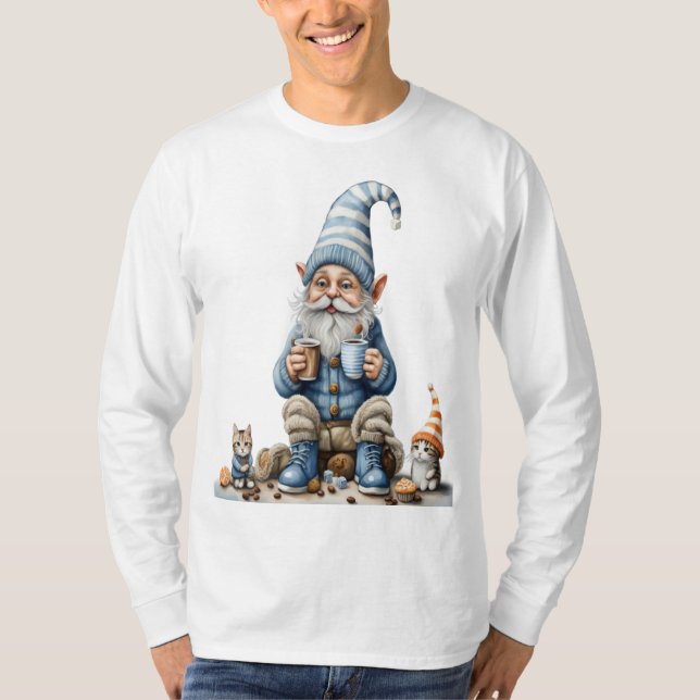 Camiseta Época de Gnome e inverno (Frente)
