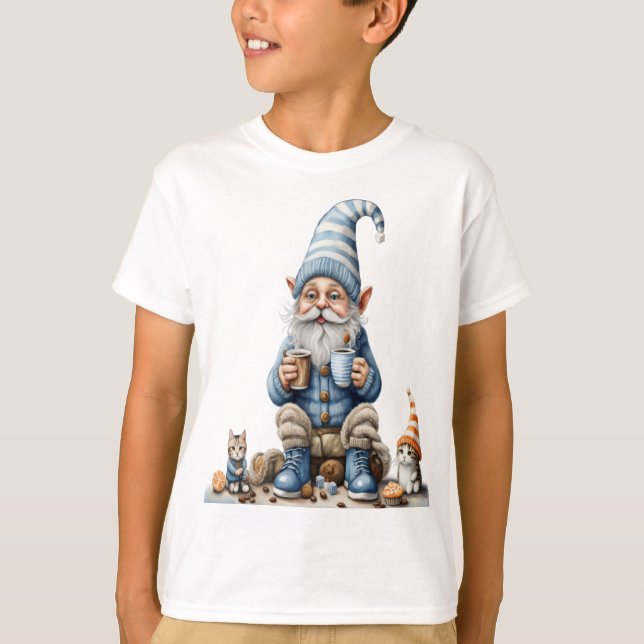Camiseta Época de Gnome e inverno (Frente)