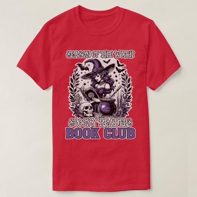 Camiseta Época do Clube 2 de Leitores da Bruxa Spooky (Frente do Design)