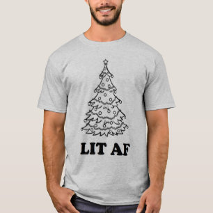 Camiseta Época natalícia engraçada do AF do Lit do Natal