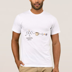 Camiseta Equação da Cafeína Ciência - O Café te dá energia