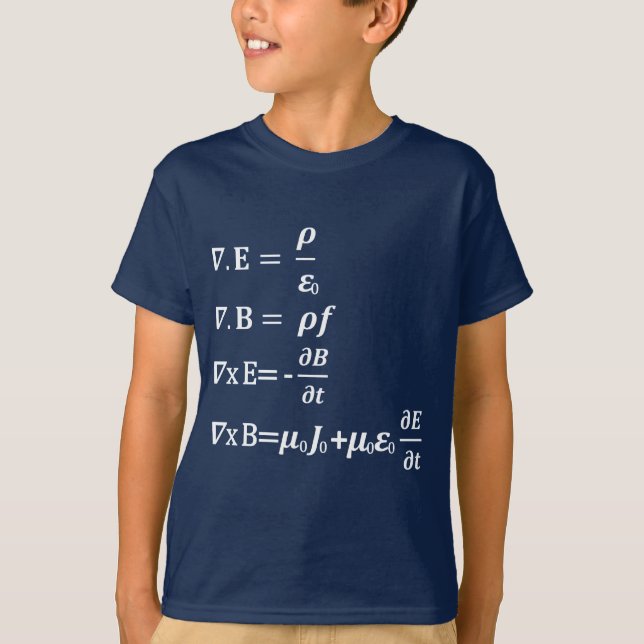 Camiseta equação de física maxwell (Frente)