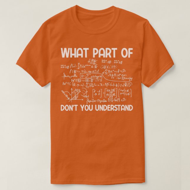 Camiseta Equação De Matemática Engraçada Que Parte De Não S (Frente do Design)