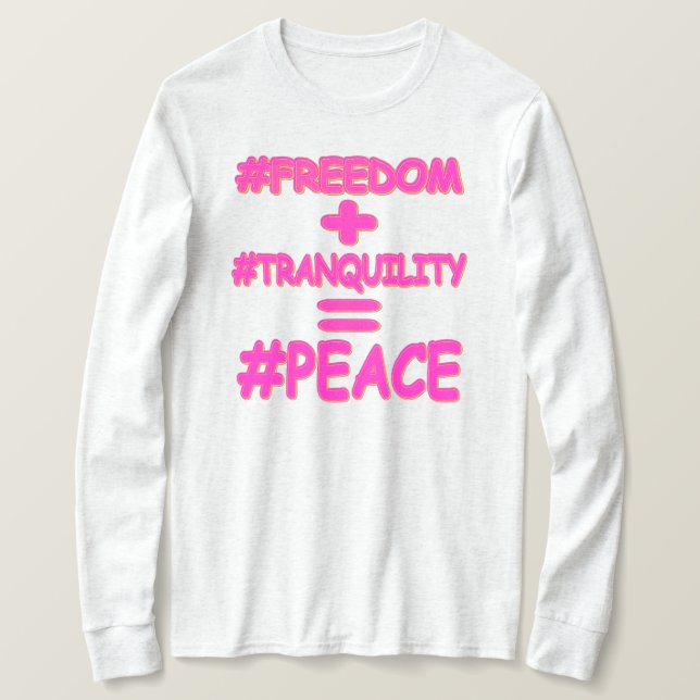 Camiseta "EQUAÇÃO DE PAZ" Design. Comprar Agora (Frente do Design)