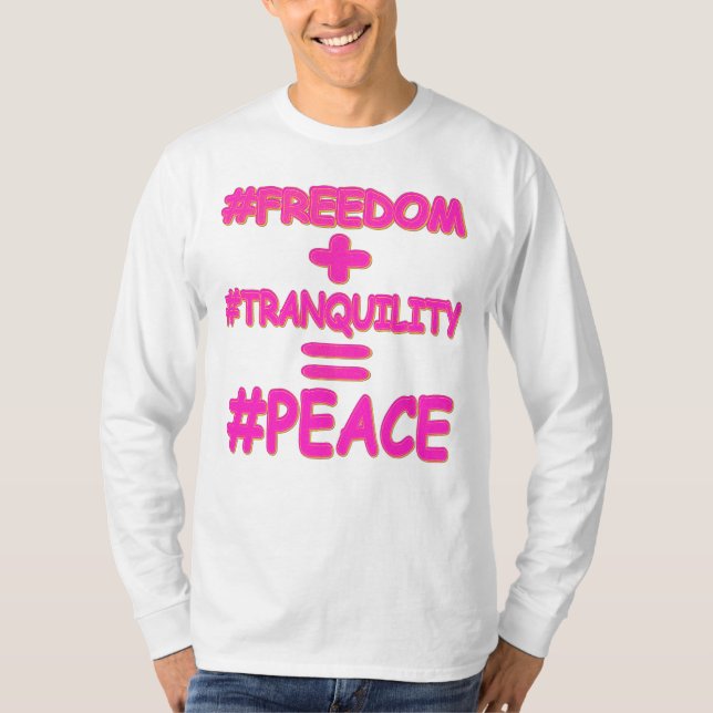 Camiseta "EQUAÇÃO DE PAZ" Design. Comprar Agora (Frente)