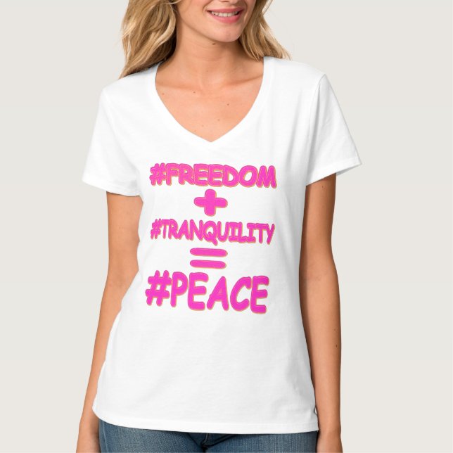Camiseta "EQUAÇÃO DE PAZ" Design. Comprar Agora (Frente)