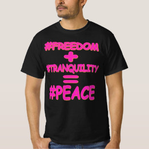 Camiseta "EQUAÇÃO DE PAZ" Design. Compre agora