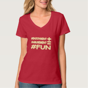 Camiseta "EQUAÇÃO DIVERTIDA" Design de Expressão de Cuta. C