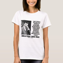 Camiseta Equação dos cientistas de Nikola Tesla nenhumas