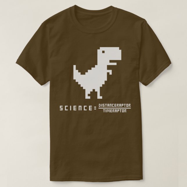 Camiseta Equação engraçada de Velociraptor 7 (Frente do Design)