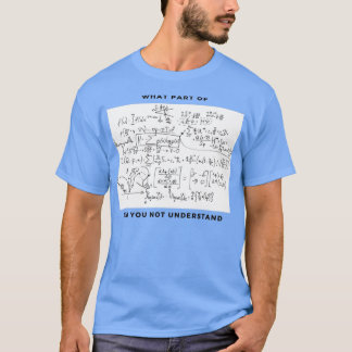 Camiseta equação matemática engraçada
