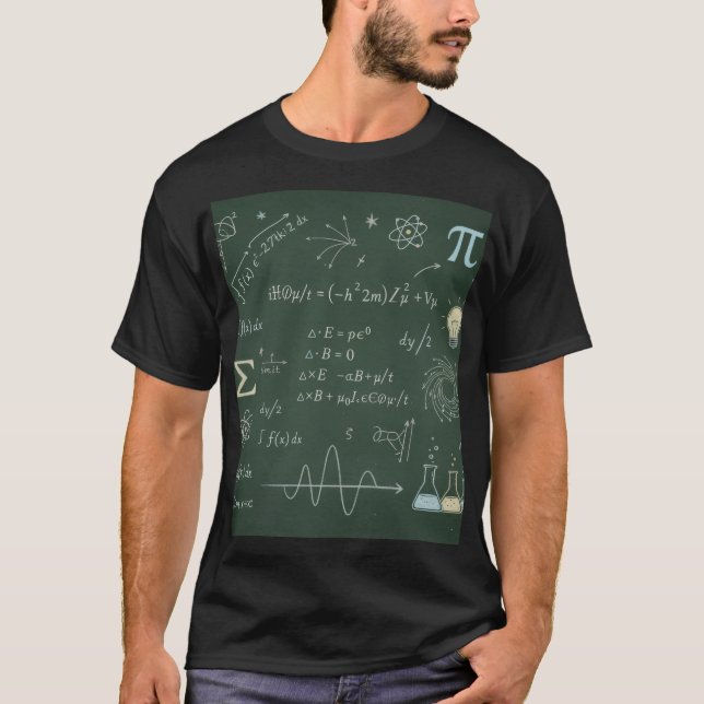 Camiseta Equações de Física Matemática Quadro Negr (Frente)