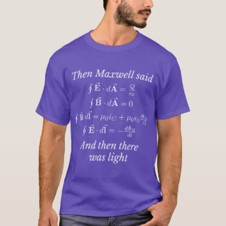 Camiseta equações de mawell garota família vintage