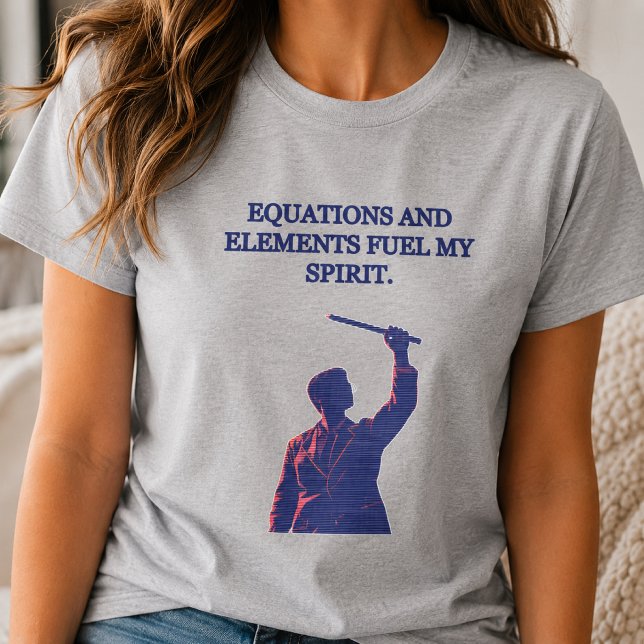 Camiseta Equações e Elementos Alimentam Meu Espírito Cientí (Criador carregado)